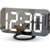 SZELAM Sveglia digitale,sveglia a LED da 7,con 2 porte di ricarica USB,modalità snooze,regolazione automatica della luminosità,orologio da scrivania facile da configurare per la cucina domestica e ufficio
