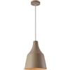 VR VETRINEINRETE Vetrineinrete® Lampadario a sospensione moderno con paralume a cupola con attacco E27 design minimal (Tortora)