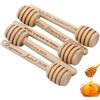 miguha Bastoncini for Miele in Legno Personalizzati, Cucchiaio in Legno for Miele, Nome Personalizzato, Data, Regali for Feste di Nozze, Utensili da Dessert, cucchiai in Legno Ape(10pcs,10cm)