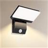 TODEHI Applique a LED da esterno/interno 36W, lampada da parete con sensore di movimento, luce bianca calda 3000K pannello LED orientabile lampada da esterno per patio, ingresso, giardino, balconi, 1Pack