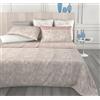 Clara Home Milano Completo Letto in Puro Cotone, Morbido e Traspirante, Misure Maxi, Lenzuolo Sopra, Lenzuolo Sotto e Federe, made in Italy. (Armonia Rosa, 1 piazza e Mezza)