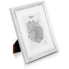 Antic by Casa Chic Shabby Chic Cornice 20x25 cm Argento - Passepartout per Foto 13x18 cm Incluso - Vetro temperato - Larghezza della cornice 2 cm! - Argento-Bianco Antico