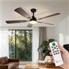 Aigostar Ventilatore da Soffitto con Luce e Telecomando Silenzioso 132 cm, 3000K/4000K/6000K Dimmerabile, 6 Velocità, 33W Motor DC Reversibile, per Camera da Letto, Soggiorno, Cucina