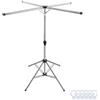 BAOYOUNI Stendibiancheria Pieghevole per Asciugatura Verticale Salvaspazio Portatile Appendiabiti per Camicie, Balcone, Interni, Esterno, Regolabile in Lunghezza e Altezza, Nero+Argento