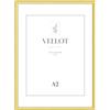 Veelot® 1x Cornice per Foto DIN A2 42x59,4cm,Alluminio Metallo dorato,Passepartout 30X42cm,oro Cornice 42x60 grande per Foto Disegni per Bambini,Diplomi e Poster - Solo espositore da parete