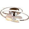 Trio Leuchten Plafoniera ventilatore a led cromata ø50 cm con telecomando