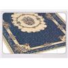 CapitanCasa Tappeto Velour con Retro Antiscivolo Modello Bouquet 65x110(2 tappeti) Blu