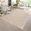 Carpetsale24 Tappeto da Esterni, Colore Beige, Disegno a Diamante, 110788, Tappeto corridoio, Tappeti per terrazzo-Balcone o Cucina, 80 x 150 cm