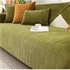 Generic Copridivano Morbido in Chenille - Antiscivolo, Lavabile e Compatibile con Animali Domestici - Adatto a Stili Vari - Colori Moderni per la Decorazione della Casa (Verde Matcha (A), 90×160cm)