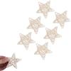 Gsycle 12 Pezzi Stelle In Rattan Fai Da Te, 8.5 Cm Palline In Rattan A Forma Di Stella Decorazione Di Palline Di Rattan A Stella Per Matrimoni Tavoli Albero Di Natale Casa Giardino Bianco(01)