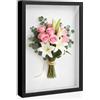 Huamirra Cornice Portafoto 3D, 40 x 50 cm Cornice per Oggetti, Cornici Profonda da Riempire, con Lastra Acrilica Trasparente, per Souvenir, Fiore, Medaglia, Regali Ricordi, Nero