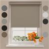 DTCH® Tenda a rullo oscurate senza fori 110 x 190 cm (LxA) grigio beige, disponibile in larghezze da 40 a 240 cm, inclusi supporti a pinza, accorciabile autonomamente, tende a pinza