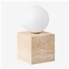 SKLUM Lampada da parete in travertino con sfera di cristallo Davise -