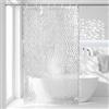 OTraki Tenda da doccia 120 x 200 cm con peso Bleiblock inferiore, 100% EVA, tenda da doccia impermeabile, trasparente, per bagno con 8 anelli per tenda da doccia e vasca da bagno