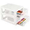 Hocadrv Cassetti Trasparente Scorrevoli, Cassettini Armadio Portaoggetti, Torre Di Stoccaggio Multiuso, Organizer, Contenitori Per Materiali Di Consumo, Bagno,Ufficio, Casa 26.5 x 19 x 20cm