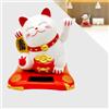 LetCart Maneki Neko, Gatto della Fortuna a Energia Solare, Maneki Neko Fortune Cat, Mini Gatti Ricchezza Accogliente Gatto Tirato, Oggetti per la Casa, Home Display Car Decor (Bianco)