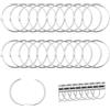NEUSID 50 anelli per tenda, 50 mm, da aprire, in metallo, per tenda da doccia, antiruggine, per tende da doccia, per tende da doccia, aste per tende, anelli per libri (argento)
