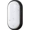 ANWIO Lampada da Parete Nero, Luci da Esterno 14w, 980lm, Luce Bianca Naturale 4000k, IP54,Applique da Esterno Ovale, Plafoniera LED Parete per Balcone, Scale, Corridoio, Garage, bagno, 1 Unità
