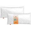 sleepling 196044 cuscino per letto set di 2 | Imbottitura per Cuscini | Oekotex | lavabile 60 gradi | Prodotto in UE | Garanzia di imbottitura | Garanzia di taglia | 50 x 75 cm, bianco