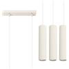 FOSKE Vela Line - Lampadario a Sospensione Beige in Alluminio, GU10 Max 10W, Design Nordico Scandinavo, 3 Luci per Soggiorno e Cucina