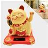 LetCart Maneki Neko, Gatto della Fortuna a Energia Solare, Maneki Neko Fortune Cat, Mini Gatti Ricchezza Accogliente Gatto Tirato, Oggetti per la Casa, Home Display Car Decor (Giallo)