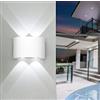 DRIWEI Applique LED Lampada da Parete Ovale 12W Luce Fredda Esterno Interno FD-10