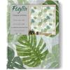 Tex family Coppia TENDINA a vetro FOGLIA VERDE larga cm. 60 da Finestra e da Porta - COPPIA (2 TELI) CM. 60X150