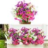Muyohix Fiori Finti da Esterno 35cm, 9 Piezas Fiori Artificiali Realizzato in plastica e Seta Artificiale, Petunie Fint Resistente ai Raggi UV, per Portico Anteriore, Cortile, Giardino Interno