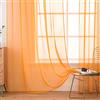 MIULEE Tende Trasparenti Con Passanti Morbidi Finestre per Salotto Eleganti Soggiorno per Camera da Letto e Tende Cameretta Bambini 2 Pannelli 140x280cm Arancione