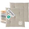 Esprit Home Set di 2 cuscini per sedia 40x40cm Marrone - Comodi cuscini per sedia da cucina e sala da pranzo - Lavabili fino a 30°C - Öko-Tex - Cuscini per mobili da giardino, sedile, divano, sedia da