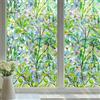 DARUITE Pellicola Per Vetri Finestre Con Motivo Foglie Verdi 30x200cm Elettrostatica Senza Colla Protezione UV Effetto Arcobaleno Pellicola Privacy Finestre Per Ufficio, Soggiorno