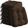 Codi Set di 6 cuscini per sedia 40 x 40 x 8 cm, extra spessi, comodi cuscini per sedia con rivestimento idrorepellente, lavabili, antiscivolo, in memory foam, per sedie da esterno e da giardino
