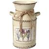 PEPAXON A/N PEPAXON Vaso in metallo rustico bianco fiore brocca vaso francese stile country per festa di nozze decorazione casa