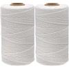 G2PLUS 200m Spago Bianco: 2mm Cordoncino in Cotone,Cordoncino Natalizio per Regalo Decorazioni,Fai-da-Te,Baker Twine Artigianale,Imballaggio Regalo