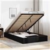 IKAYAA Letto Matrimoniale con Contenitore Struttura Letto 120 x 200 Letto Idraulico con Rete a Doghe e Telaio Letto Sollevabile con Contenitore-Nero-120 x 200 cm