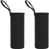 URPIZY Copertura termica per bottiglie, 550 ml, 750 ml, 1000 ml, 1500 ml, 2 pezzi, in neoprene, per attività all'aperto, sport, campeggio, escursioni, viaggi (1000 ml, nero)