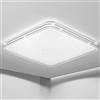 AIRUI Quadrato LED Plafoniera Gypsophila Paralume Acrilico Lampada Da Soffitto Moderno Montaggio Ad Incasso Cristallo Illuminazione Da Soffitto Per Soggiorno Camera Da Letto(40x40cm, 36W,Black, Cool White)