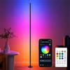 Aourow Lampada da Terra RGB per Soggiorno 120 cm,Luce ad Angolo Dimmerabile con app Intelligente e Telecomando,16 Milioni di Colori, Sincronizzazione Musicale,Runzione di Temporizzazione per Camera da Letto