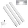EXTRWORY 3 Pezzi Luci con Sensore di Movimento per Interni Wireless LED Luce Notturna con Sensore di Movimento, Ricaricabile Tipo-C 20cm Lampada PC con Modalità Bianco/Caldo (Luce bianca)