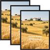 Vasemouh Cornice 30x40,Perfetto per Casa,Cornice Nera PVC,Set di 3