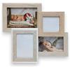 Generico Cornice Multifoto in Legno da Parete per 4 Foto, Portafoto Multiplo per 2 Fotografie formato 10x15cm 1 Foto 13x18cm e 1 Foto 10x10cm Effetto 3D da Appendere Idea Regalo Salotto Camera Soggiorno Cucina