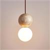 Generic Moderno Lampada a Sospensione da Biliardo con Palla di Pietra Singola in Vetro Opalino di metà Secolo Piccolo Lampadario per Tavolo da Biliardo Scala Sala da Pranzo Cucina Camera da Letto