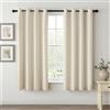 MIULEE Tende Corte per Finestre Piccole 2 Pezzi 175 CM Altezza, Beige Chiaro Tende Oscuranti Termiche Isolanti per Interni con Anelli Tenda Corta per Cucina 140X175
