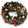 Generico Ghirlanda Natalizia Decorata con Pigne, Candy Cane e Palline, Disponibile in Vari Design con Babbo Natale, Schiaccianoci - 3 Dimensioni: 40 cm, 60 cm, 80 cm (1, 80 Cm - Schiaccianoci)
