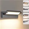 KUKAK Lampada da parete da LED per interni ed esterni,Applique da parete IP65 impermeabile (36W Grigio scuro, Bianco caldo 3000K)