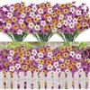 Criveple 12 Mazzi Fiori Artificiali per Esterni Piante Finte Resistenti ai Raggi UV in Plastica Fiori Finti per Interni ed Esterni Fioriere da Appendere da Giardino Finestra Decorazione Domestica (Colore C)