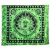 Seamar Copritutto Grande Sole Luna Copridivano, Copriletto Etnico 210x240cm 80% Cotone 20% Poliestere Telo Mare (Verde Bottiglia)