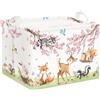 Clastyle Cesto Portabiancheria Foresta Cestino Portaoggetti Ramo Cesta Biancheria Genitori per Organizzare Giocattoli Vestiti, Cervo Ciliegio, 40x30x30 cm