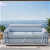 Bifulco Biancheria Bifulco Telo Arredo Copritutto 100% Cotone 240x250 cm di Fancy Home - Copridivano Copriletto Multiuso a Righe - Art. Maison (Blu)