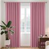 Joydeco Tende Oscuranti per Interni 2 Pezzi L 140 x A 200 CM, Tenda Termiche con Passanti Nascosti per Soggiorno Moderne Cameretta Bambini Camera da Letto Blackout Curtains, Rosa